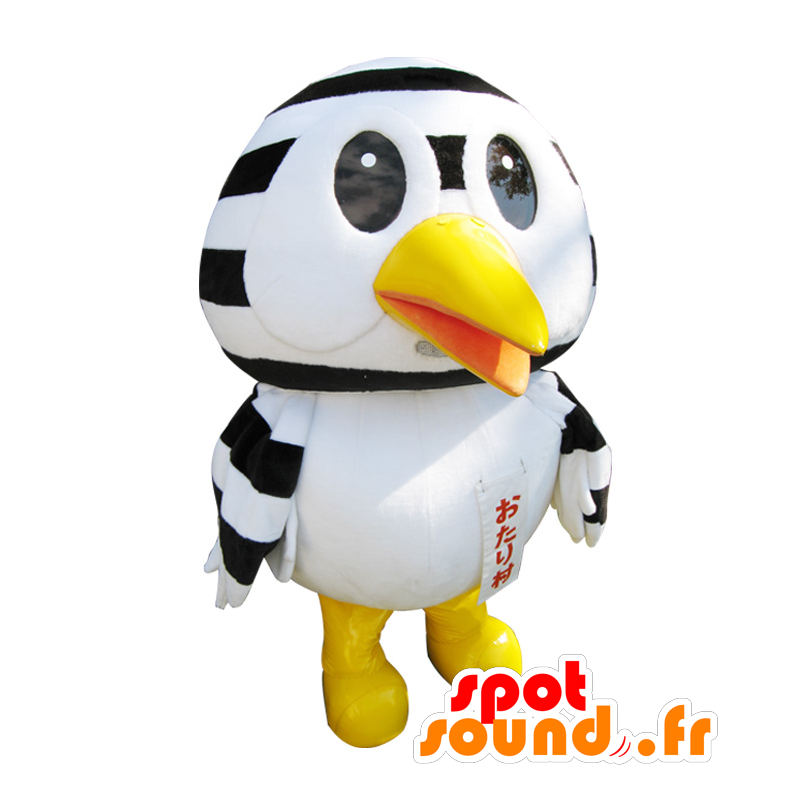 Otari-mura maskot KUN. hvit og svart fugl maskot - MASFR28391 - Yuru-Chara japanske Mascots