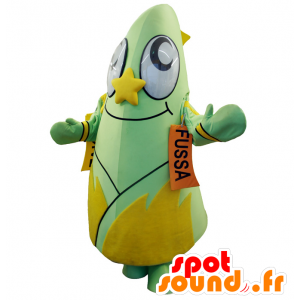 Fussa Tanabata mascot. Green and yellow snowman mascot - MASFR28392 - Yuru-Chara Japanese mascots