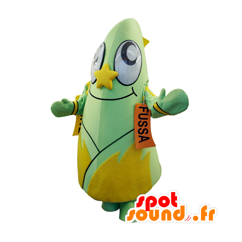 Fussa Tanabata mascotte. Verde e giallo pupazzo mascotte - MASFR28392 - Yuru-Chara mascotte giapponese