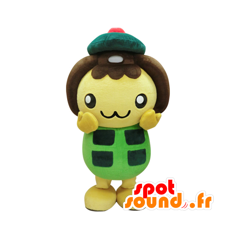 Nina mascot. Yellow and brown man mascot - MASFR28393 - Yuru-Chara Japanese mascots