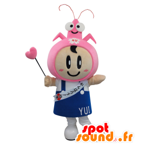 Mascot Sakura Yui. Girl with a crab mascot - MASFR28396 - Yuru-Chara Japanese mascots