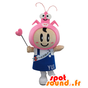 Mascotte Sakura Yui. meisje mascotte met een rivierkreeft - MASFR28396 - Yuru-Chara Japanse Mascottes