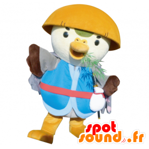 Mascotte large colorful bird with a bowl on the head - MASFR28399 - Yuru-Chara Japanese mascots
