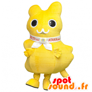 Mascotte de Ataka-chan. Mascotte de poule jaune, de poussin - MASFR28400 - Mascottes Yuru-Chara Japonaises