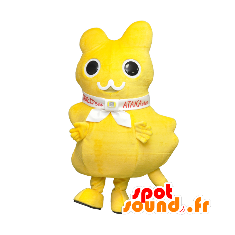 Mascotte de Ataka-chan. Mascotte de poule jaune, de poussin - MASFR28400 - Mascottes Yuru-Chara Japonaises