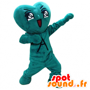 Mascot Aoikun. hart reusachtige groene mascotte - MASFR28401 - Yuru-Chara Japanse Mascottes