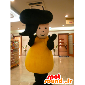 Kun Mascot Ishikawa. Homem amarelo e preto mascote - MASFR28404 - Yuru-Chara Mascotes japoneses
