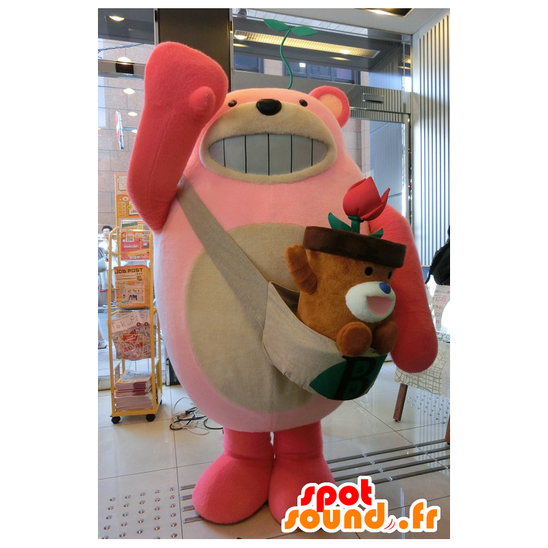 Mascot Tanemaki Suki. Rosadas grandes mascota de peluche - MASFR28418 - Yuru-Chara mascotas japonesas