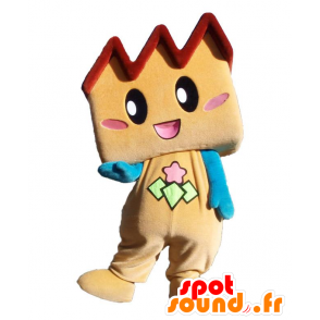 Mascotte casa gigante, beige, blu e rosso - MASFR28419 - Yuru-Chara mascotte giapponese