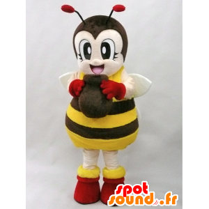 ミッチーのマスコット。黄色と茶色の蜂のマスコット-MASFR28422-日本のゆるキャラのマスコット