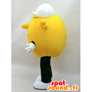 Topia Kun mascotte. Giallo pupazzo mascotte, sorridente - MASFR28424 - Yuru-Chara mascotte giapponese