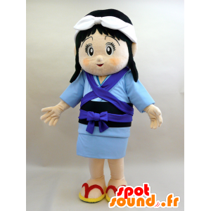 Mascot Itsuki-chan. Mujer de la mascota con un bebé - MASFR28425 - Yuru-Chara mascotas japonesas