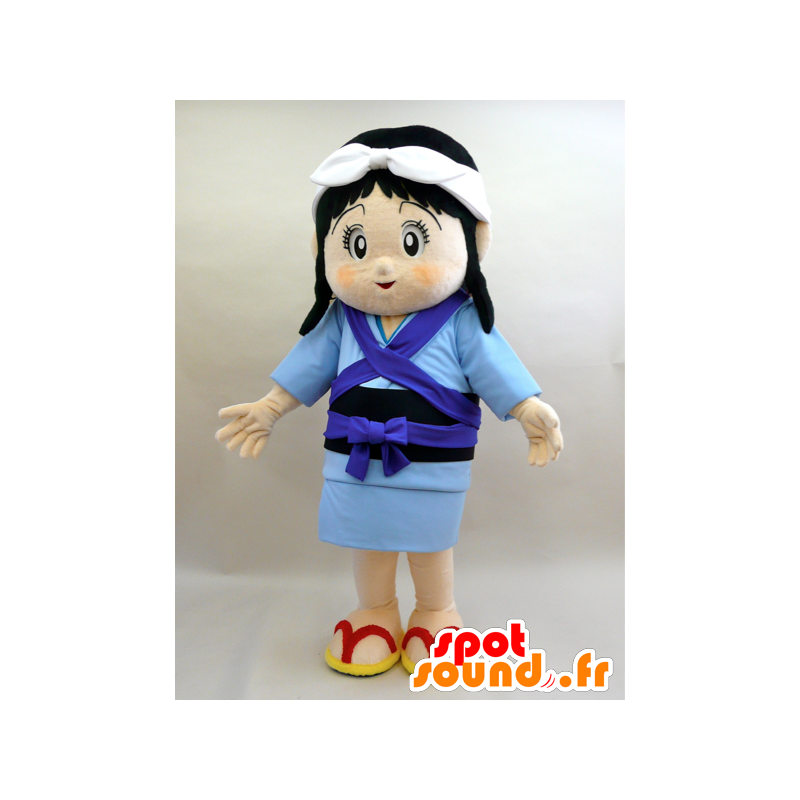 Mascot Itsuki-chan. Mujer de la mascota con un bebé - MASFR28425 - Yuru-Chara mascotas japonesas
