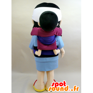 Mascot Itsuki-Chan. Maskottchen-Frau mit einem Baby - MASFR28425 - Yuru-Chara japanischen Maskottchen