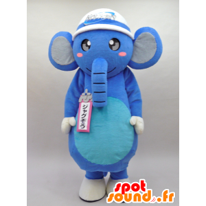 Mascot blauwe olifant, schattig en zeer succesvol - MASFR28426 - Yuru-Chara Japanse Mascottes