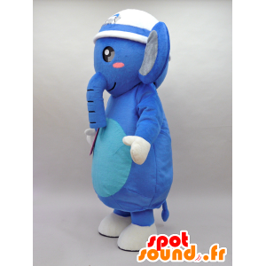 Blå elefant maskot, meget sød og vellykket - Spotsound maskot