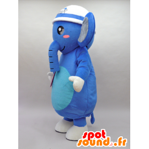 Mascot blå elefant, søt og meget vellykket - MASFR28426 - Yuru-Chara japanske Mascots