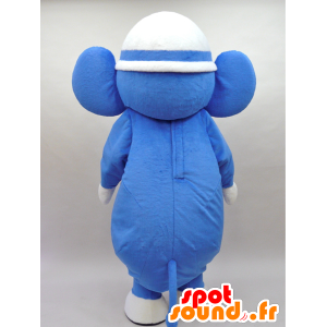 Blue elephant mascot, very cute and successful - MASFR28426 - Yuru-Chara Japanese mascots