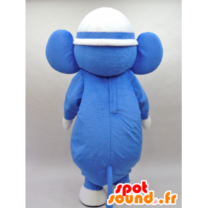 Mascote azul elefante, bonito e muito bem sucedida - MASFR28426 - Yuru-Chara Mascotes japoneses