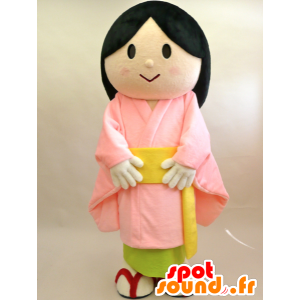 Komachi-chan mascot. Mascot Asian woman - MASFR28427 - Yuru-Chara Japanese mascots