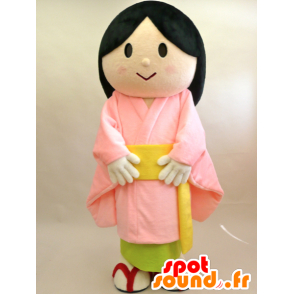 Komachi-chan mascotte. Mascot Aziatische vrouw - MASFR28427 - Yuru-Chara Japanse Mascottes