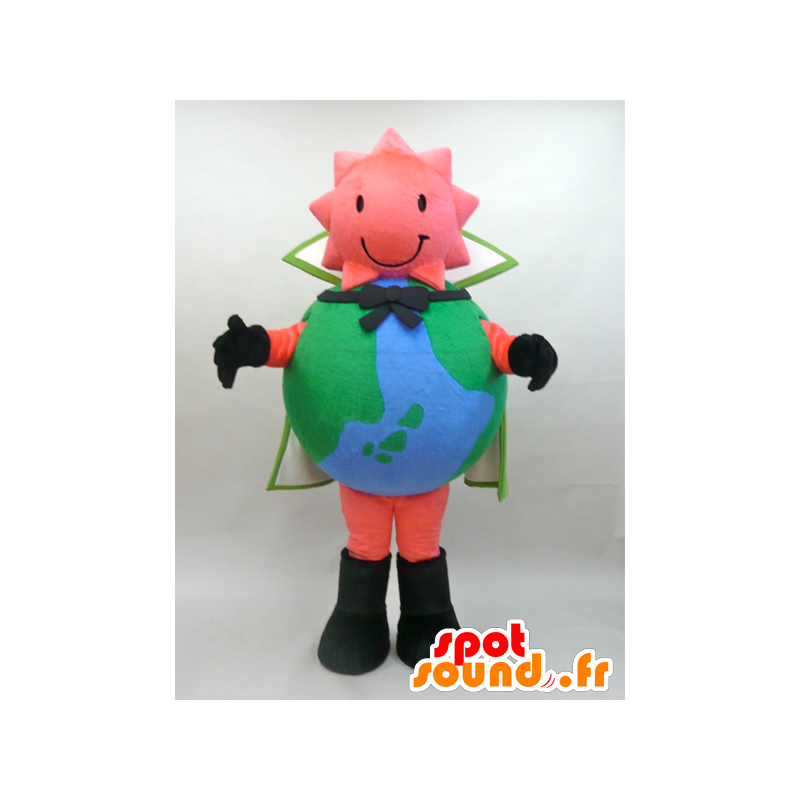 Riesen-Globus-Maskottchen mit einem sternenklaren roten Kopf - MASFR28430 - Yuru-Chara japanischen Maskottchen