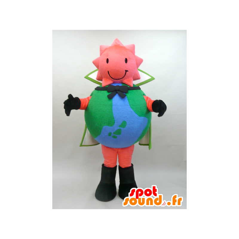 Giant globe mascot with a starry red head - MASFR28430 - Yuru-Chara Japanese mascots