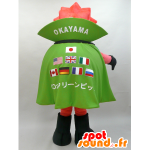 Reus wereldkaart mascotte met een sterrenhemel rood hoofd - MASFR28430 - Yuru-Chara Japanse Mascottes