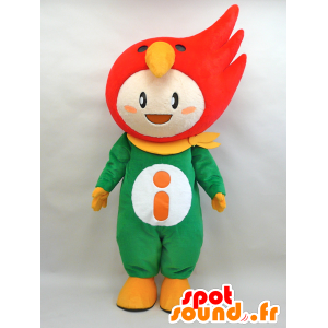 Mascotte de TakaRin. Mascotte de garçon avec un oiseau rouge - MASFR28432 - Mascottes Yuru-Chara Japonaises