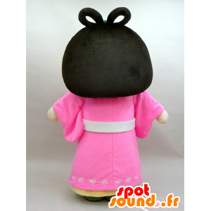 Nuna mascot. Brunette in pink dress Mascot - MASFR28434 - Yuru-Chara Japanese mascots