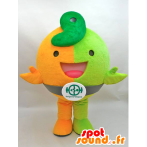 Mascot Jiomaru. oranje en groene dinosaurus mascotte - MASFR28435 - Yuru-Chara Japanse Mascottes