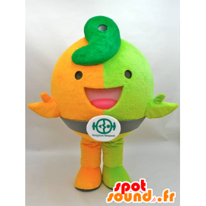 Mascotte de Jiomaru. Mascotte de dinosaure orange et vert - MASFR28435 - Mascottes Yuru-Chara Japonaises