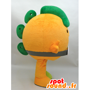 Mascot Jiomaru. oranje en groene dinosaurus mascotte - MASFR28435 - Yuru-Chara Japanse Mascottes