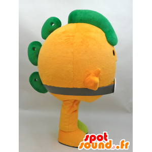 Mascotte de Jiomaru. Mascotte de dinosaure orange et vert - MASFR28435 - Mascottes Yuru-Chara Japonaises