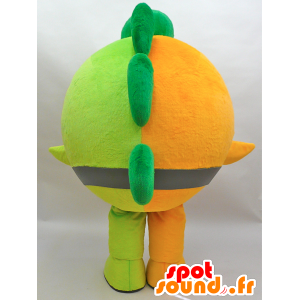 Jiomaru mascot. Orange and green dinosaur mascot - MASFR28435 - Yuru-Chara Japanese mascots