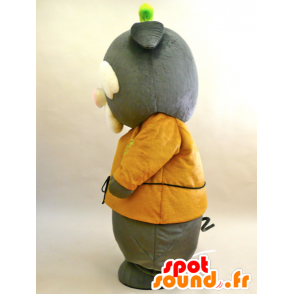 Ecoton Maskottchen. Alter Mann-Maskottchen grauen Guss - MASFR28436 - Yuru-Chara japanischen Maskottchen