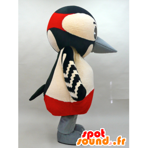 Mascot beige bird, black, red and white - MASFR28437 - Yuru-Chara Japanese mascots