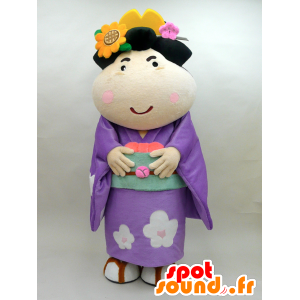 Koume maskot. Japansk blomstret kvinde maskot - Spotsound