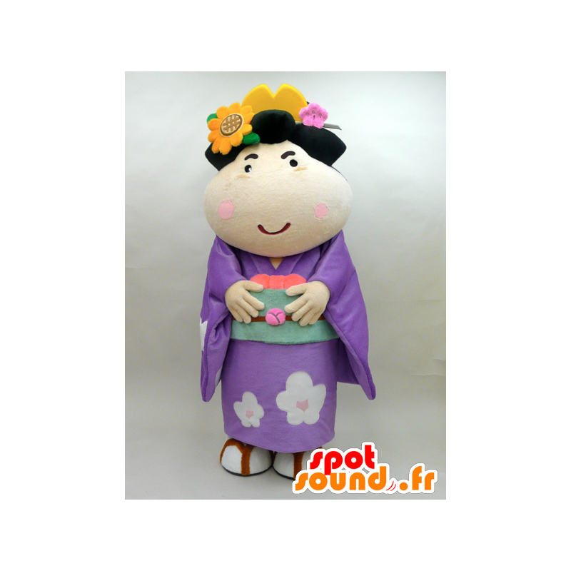 Koume Maskottchen. Maskottchen blühenden japanischen Frau - MASFR28438 - Yuru-Chara japanischen Maskottchen