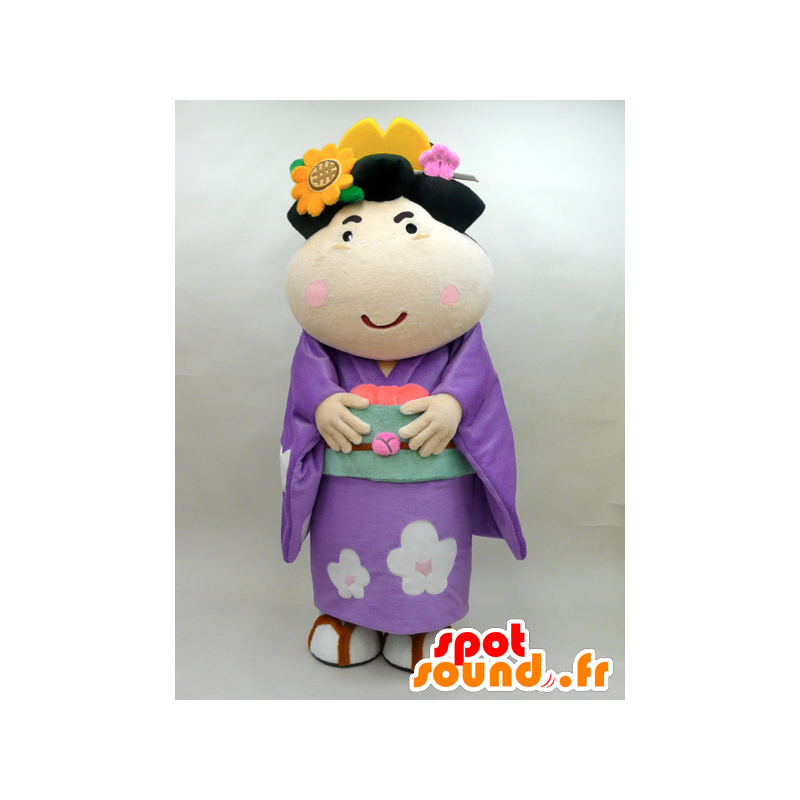Koume mascot. Mascot flowered Japanese woman - MASFR28438 - Yuru-Chara Japanese mascots