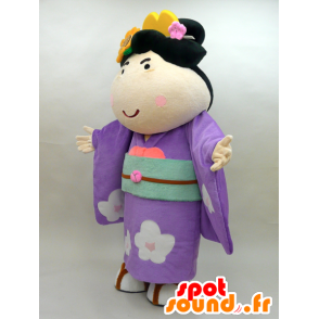 Koume mascot. Mascot flowered Japanese woman - MASFR28438 - Yuru-Chara Japanese mascots