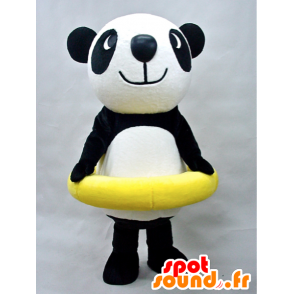 Puropanda mascotte. Panda mascotte con una boa - MASFR28439 - Yuru-Chara mascotte giapponese