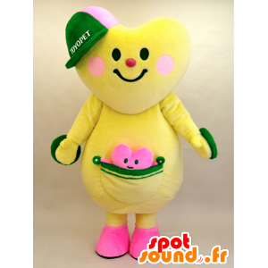 Mascot Toyopi e Tokokoron. coração com sua pequena mascote - MASFR28440 - Yuru-Chara Mascotes japoneses