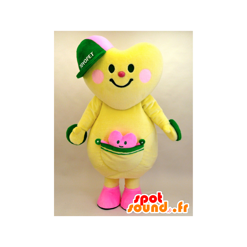 Mascot Toyopi y Tokokoron. Corazón con su pequeña mascota - MASFR28440 - Yuru-Chara mascotas japonesas