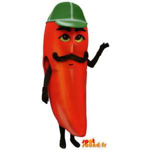 Mascotte de piment rouge géant. Costume de piment rouge - MASFR007214 - Mascotte de légumes