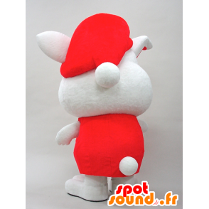 Mascot Yottan. Baby van mascotte rood en wit konijn - MASFR28442 - Yuru-Chara Japanse Mascottes