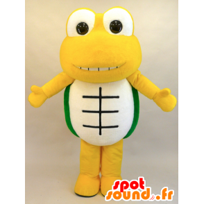 Mascote tartaruga amarelo, verde e branco, muito bem sucedida - MASFR28444 - Yuru-Chara Mascotes japoneses