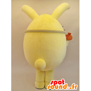 Mascot Enmaru. Maskotti suuret kani keltainen ja pinkki - MASFR28446 - Mascottes Yuru-Chara Japonaises