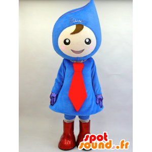 Azul e vermelho boneco teardrop mascote - MASFR28447 - Yuru-Chara Mascotes japoneses