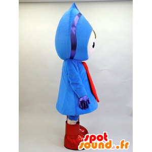 Blaue und rote Schneemann Maskottchen Teardrop - MASFR28447 - Yuru-Chara japanischen Maskottchen